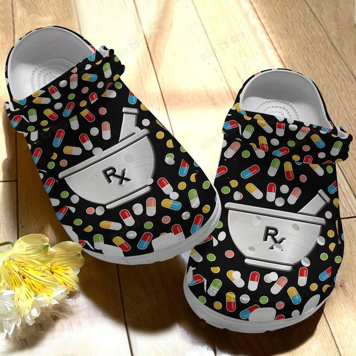 Pharmacy White Sole Pharmacist Gift Crocs Classic Clogs Shoes