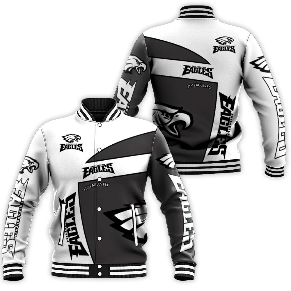 Philadelphia Eagles Fly Eagles Fly 3d Baseball Jacket for Men Women