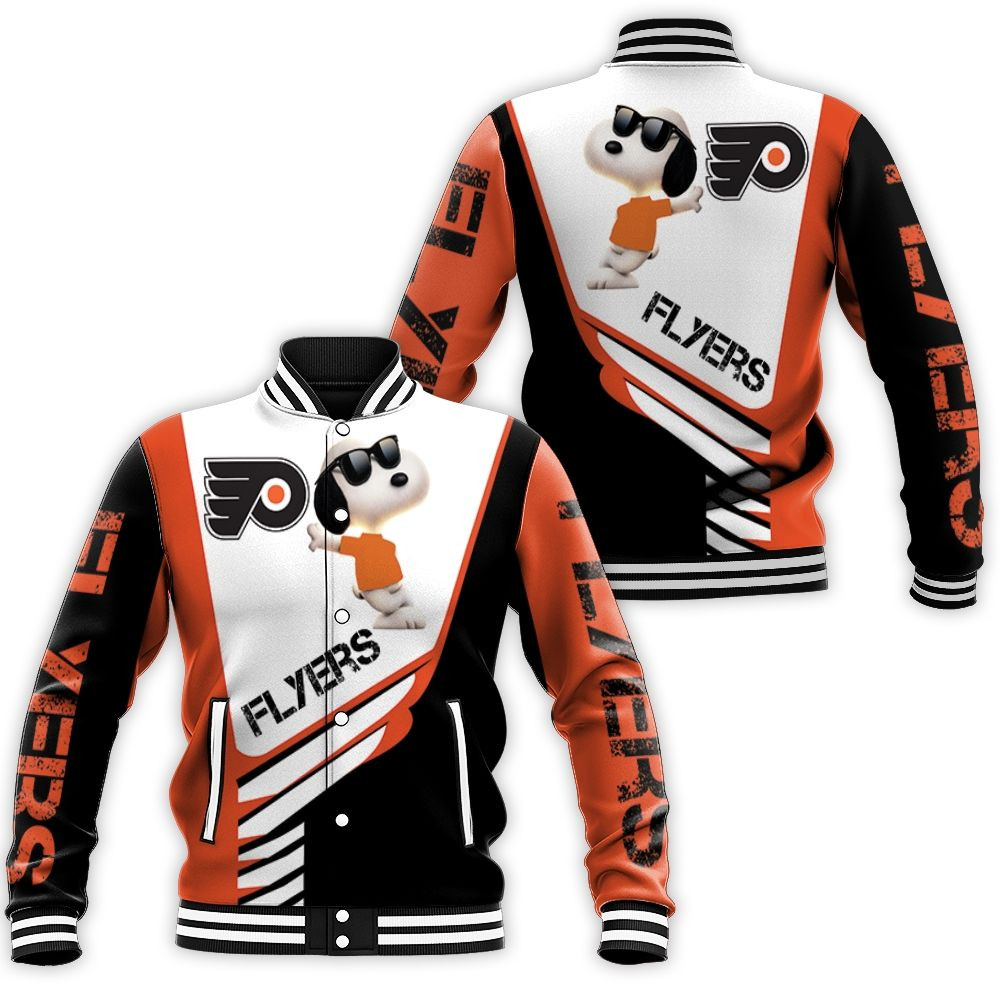 Philadelphia Flyers Snoopy For Fans 3d Baseball Jacket for Men Women