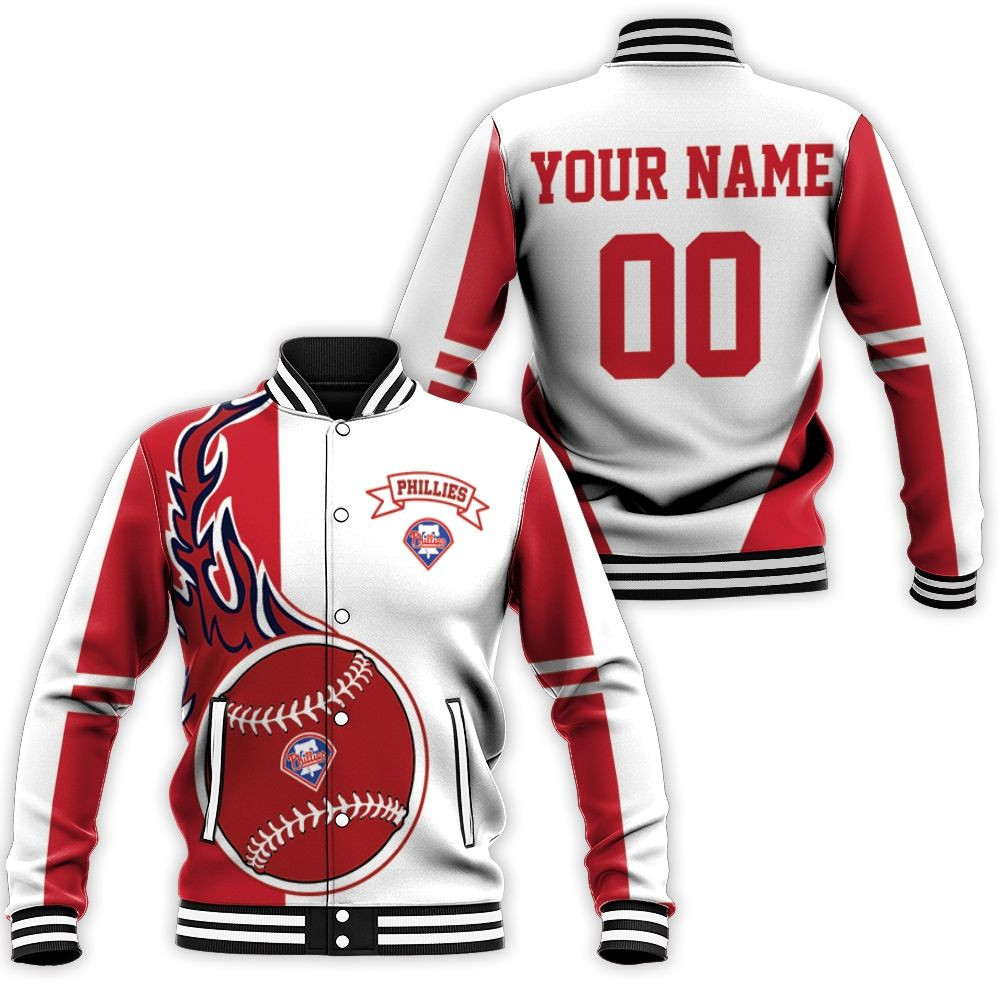 Philadelphia Phillies 3d Personalized Baseball Jacket for Men Women