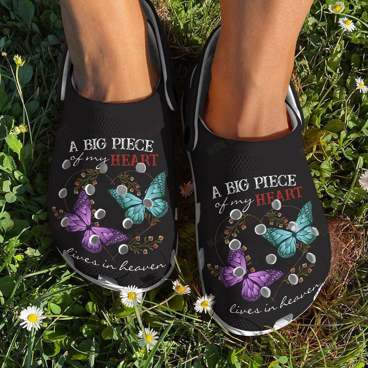 Piece Of Heart Butterflies Crocs Classic Clogs Shoes