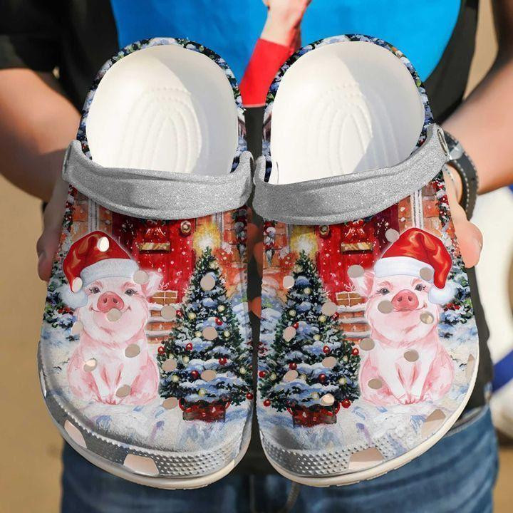 Pig Christmas Crocs Clog Shoes Comfy Footwear