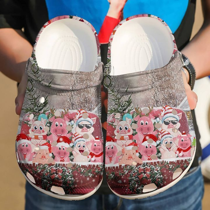 Pig Christmas Pigs Crocs Clog Shoes