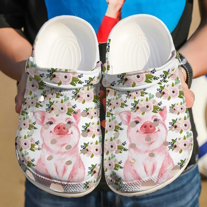 Pig N Flower Crocs Clog Shoes