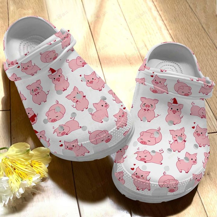 Pig White Sole Pig Collection Crocs Classic Clogs Shoes PANCR0560