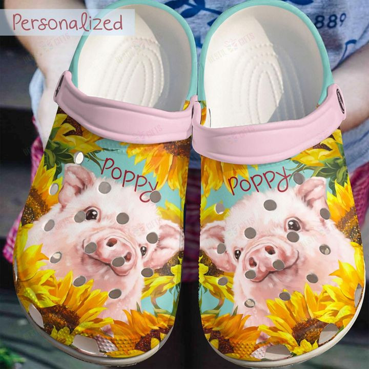 Pig Whitesole Personalized Girl In The Sun Crocs Classic Clogs Shoes