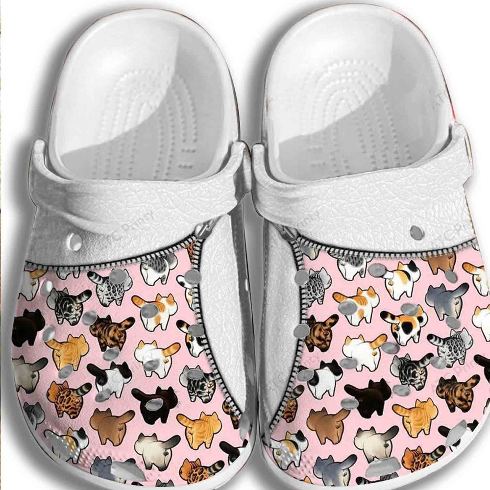 Pink Cats Animal 5 Gift For Lover Rubber Crocs Clog Shoes Comfy Footwear