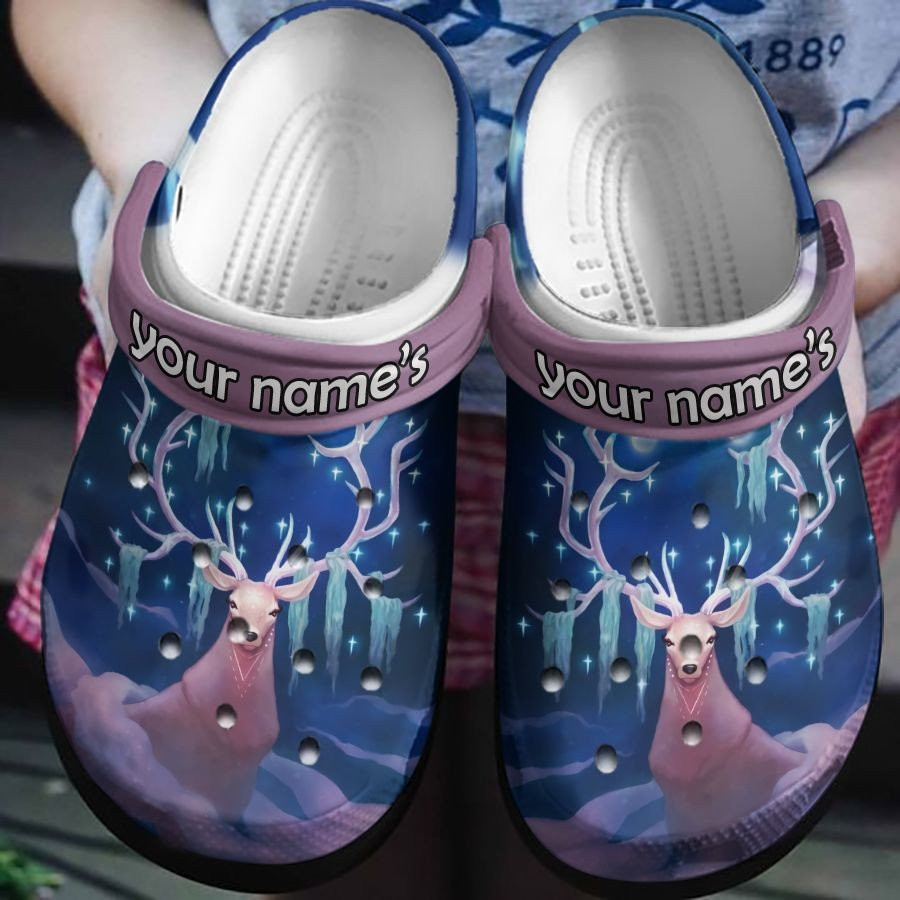 Pink Deer In Winter Crocs Shoes Crocbland Clogs Gifts For Daughter