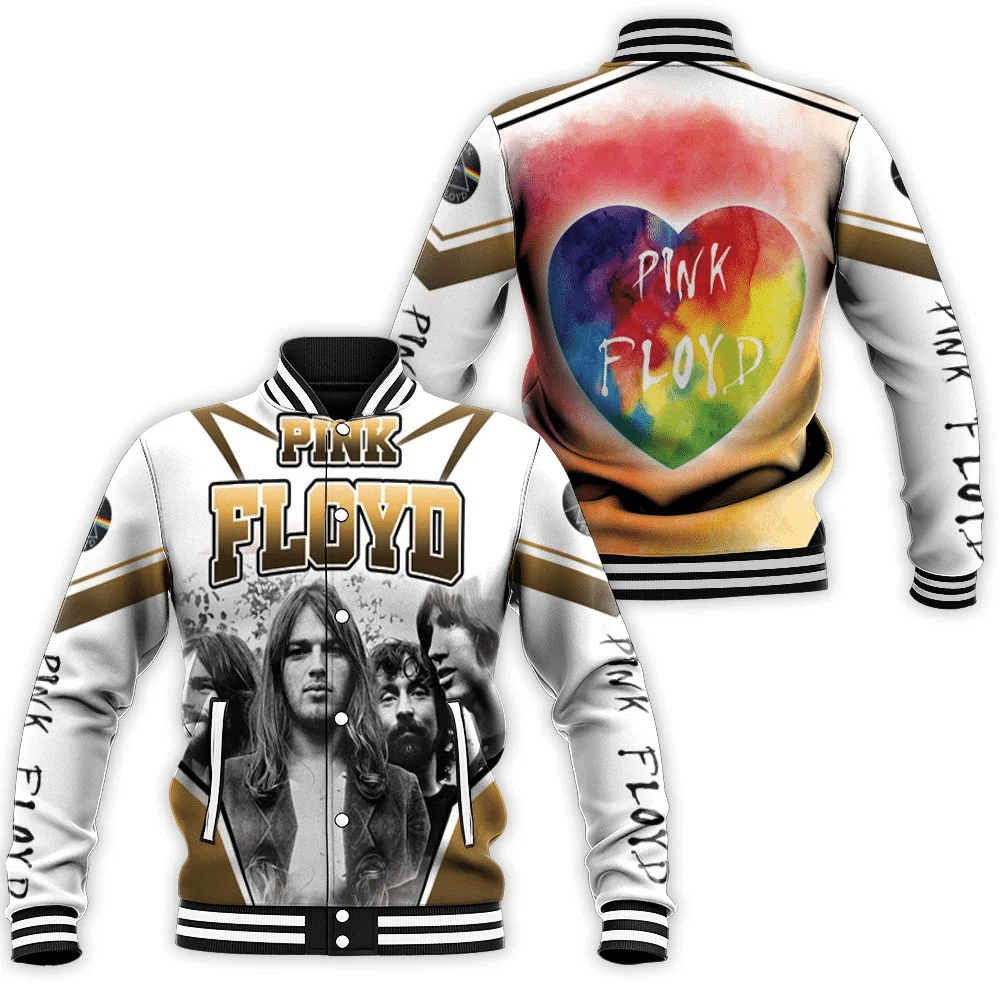 Pink Floyd Black White Baseball Jacket for Men Women