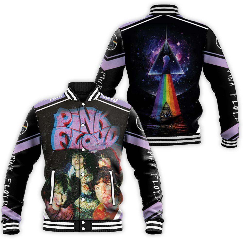 Pink Floyd Purple Logo Anaglyph Baseball Jacket for Men Women