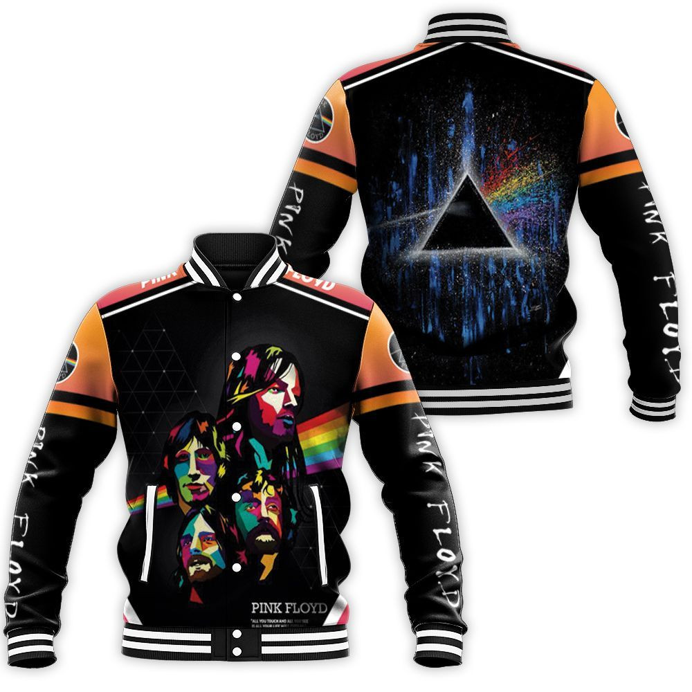 Pink Floyd Rainbow Popart Baseball Jacket for Men Women