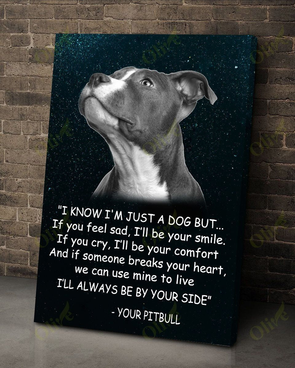 Pit Bull - Always Be By Your Side Poster And Canvas Art Wall Decor