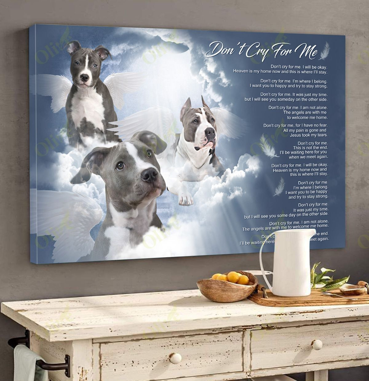 Pit Bull - Don't Cry For Me Poster And Canvas Art Wall Decor