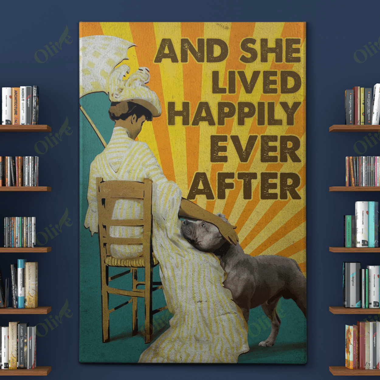 Pit Bull - Her Happily Ever After Poster And Canvas Art Wall Decor