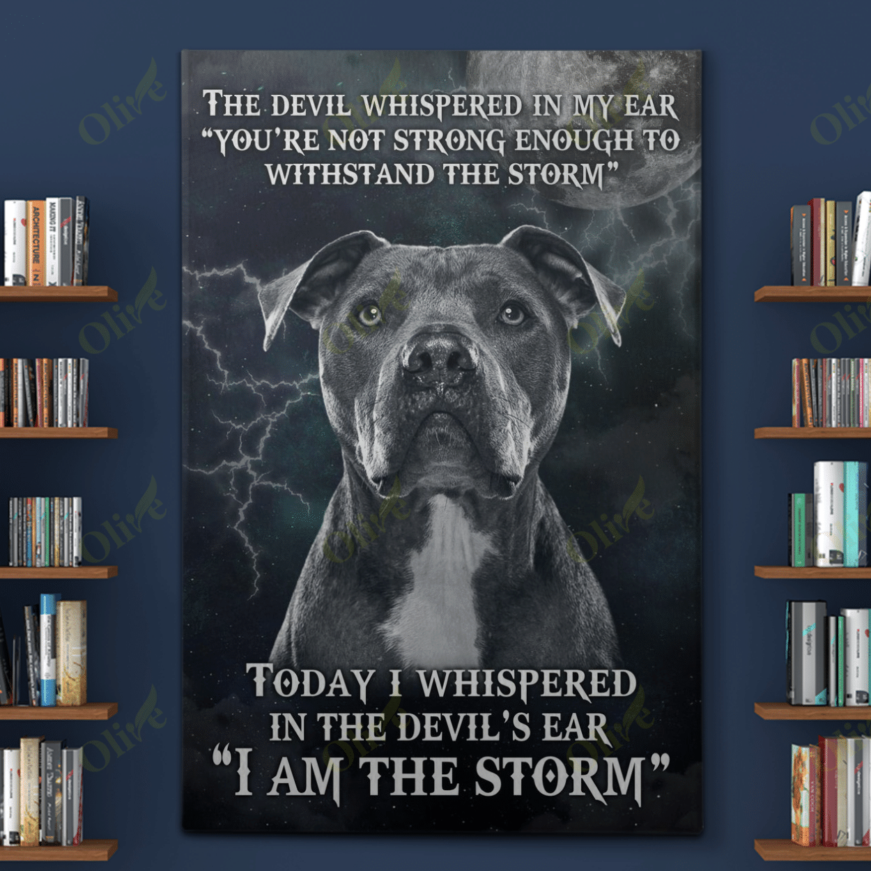 Pit Bull - I Am The Storm Poster And Canvas Art Wall Decor