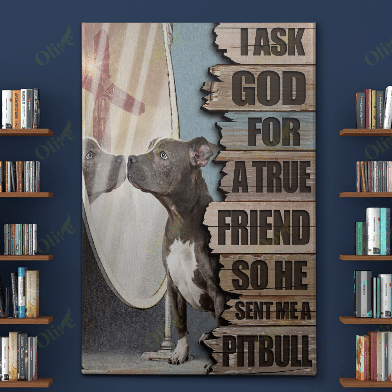 Pit Bull - I Ask God Poster And Canvas Art Wall Decor