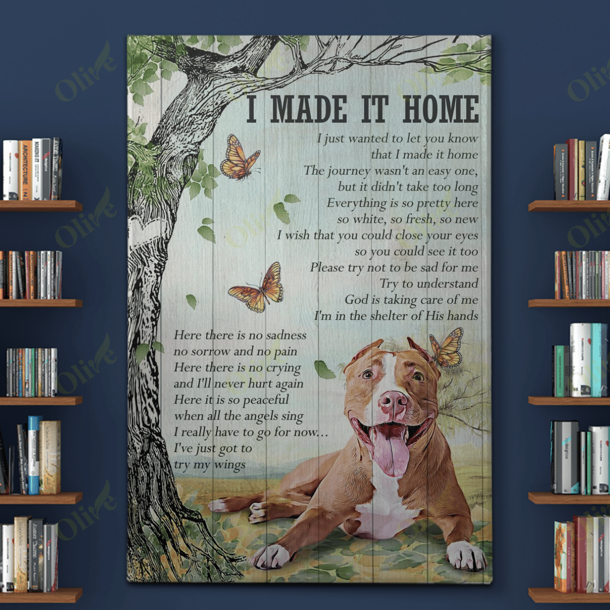 Pit Bull - I Made It Home Special Custom Poster And Canvas Art Wall Decor