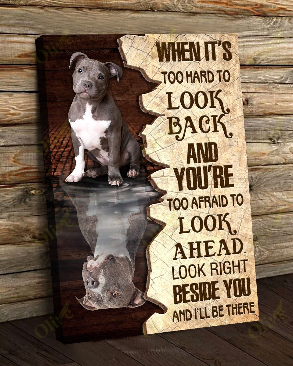 Pit Bull - I'm Always There Poster And Canvas Art Wall Decor