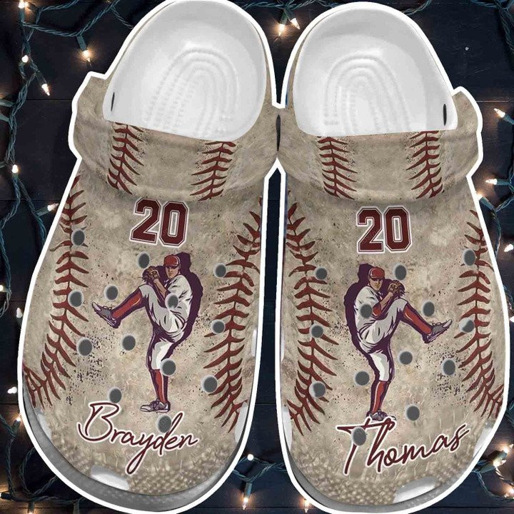 Pitcher Shoes For Batter Girl Funny Baseball Crocs Clogs Baseball