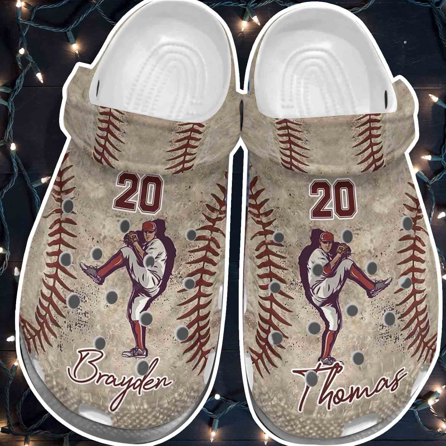 Pitcher Shoes For Batter Girl - Funny Baseball Crocs Clogs