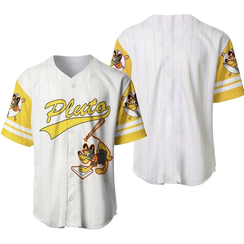 Pluto Disney Baseball Jersey Baseball Player Mickey And Friends 222 Gift For Lover Jersey, Unisex Jersey Shirt for Men Women