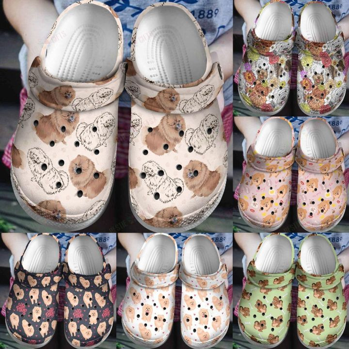 Pomeranian Collection Crocs Classic Clogs Shoes