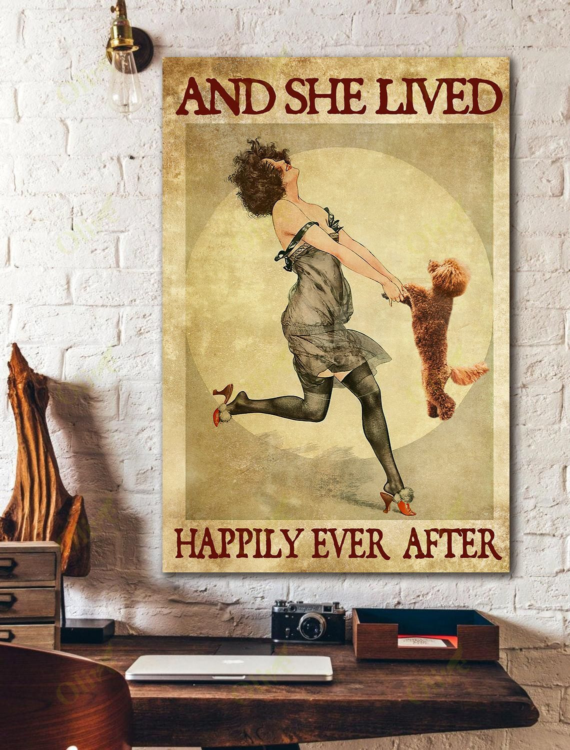 Poodle - Happily Ever After Together Poster And Canvas Art Wall Decor