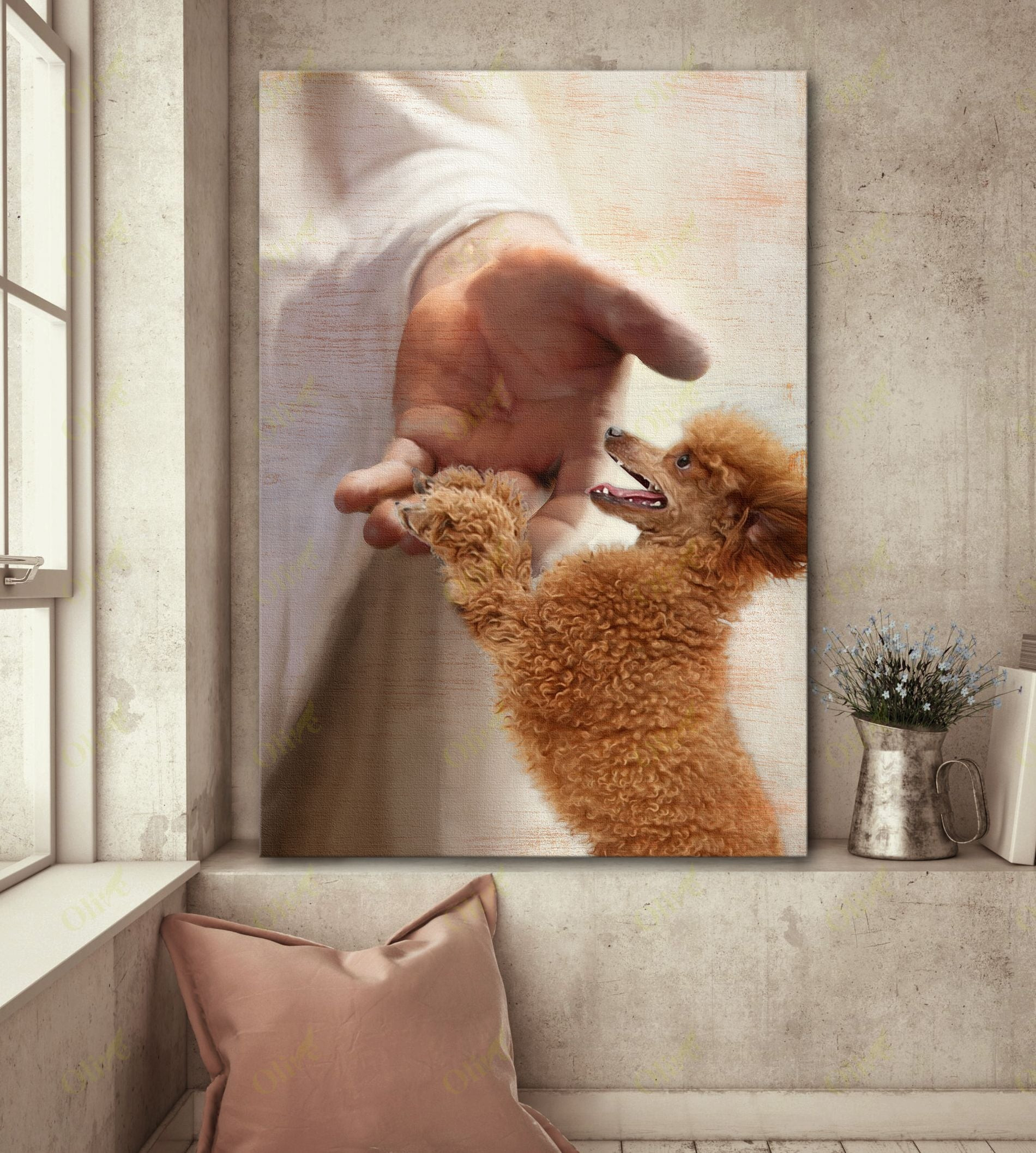 Poodle - Take My Hand Canvas Poodle Poster And Canvas Art Wall Decor