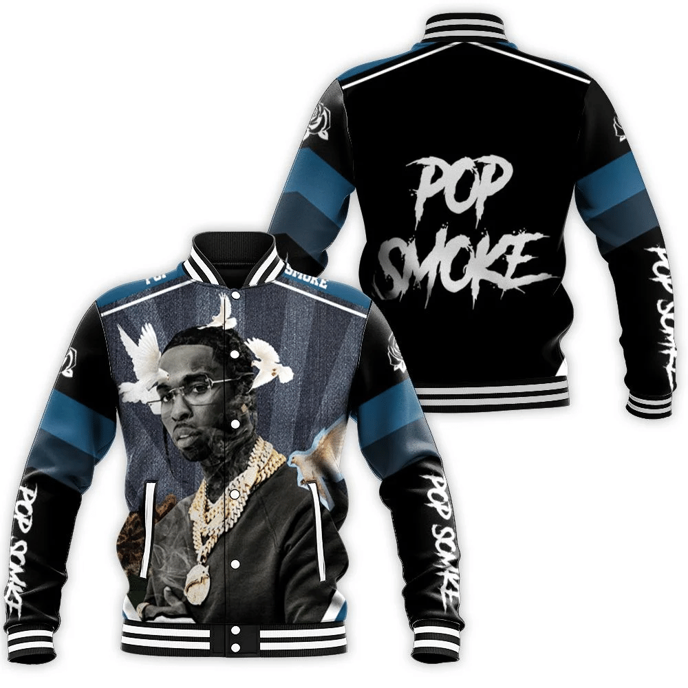 Pop Smoke Legend Never Die Rapper Hip Hop Baseball Jacket for Men Women