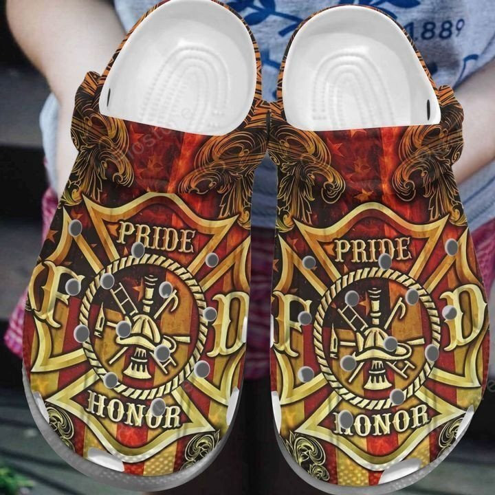 Pride Honor Fireman Shoes Firefighter Crocs Clogs