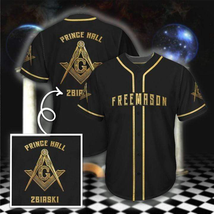 Prince Hall Freemason Personalized 3d Baseball Jersey