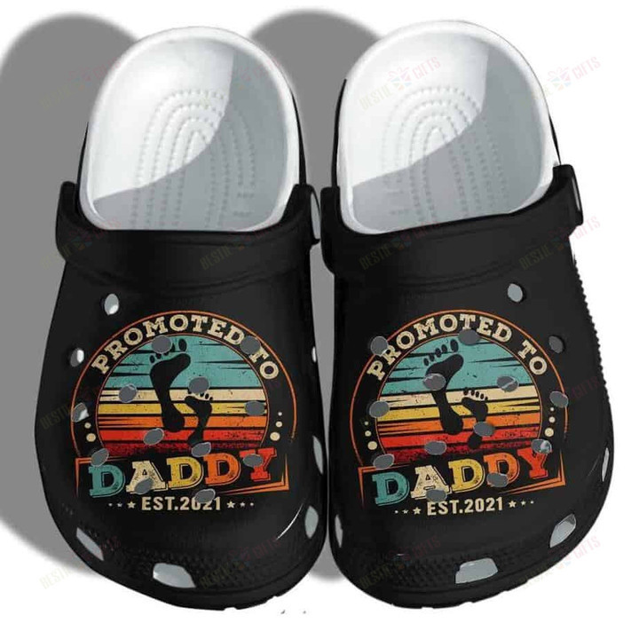 Promoted To Daddy 2021 Crocs Classic Clogs Shoes