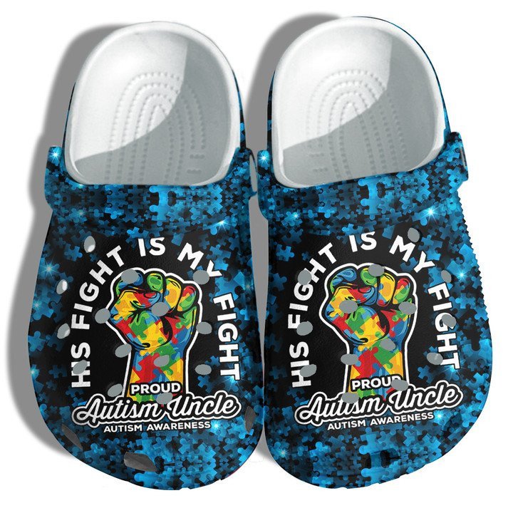 Proud Autism Uncle Autism Awareness Clogs Crocs Shoes