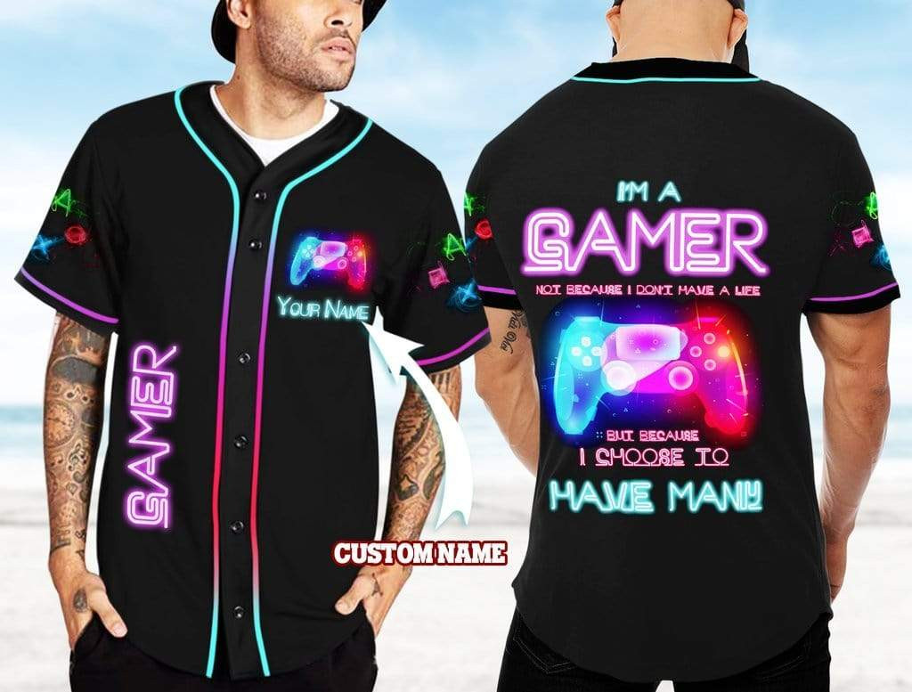 Ps Gamer I Dont Have A Life 3d Personalized 3d Baseball Jersey h