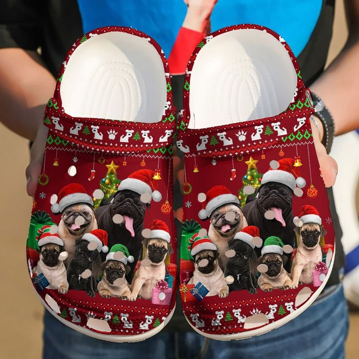 Pug Christmas Crocs Crocband Clog Shoes For Men Women