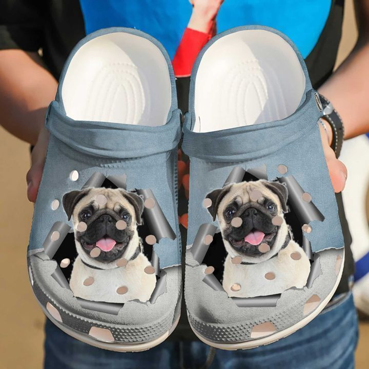 Pug Hello Crocs Clog Shoes