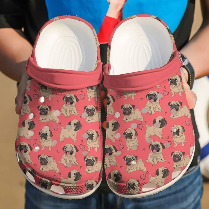 Pug I Love Pugs Crocs Clog Shoes