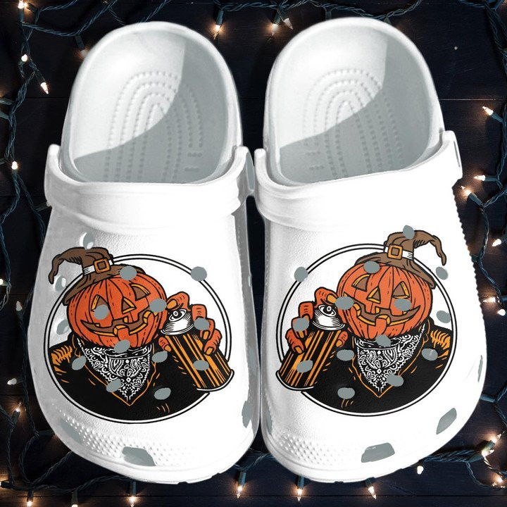 Pumpkin Hair Stylist Artist Halloween Crocs Classic Clogs Shoes Gift For Male Female CR