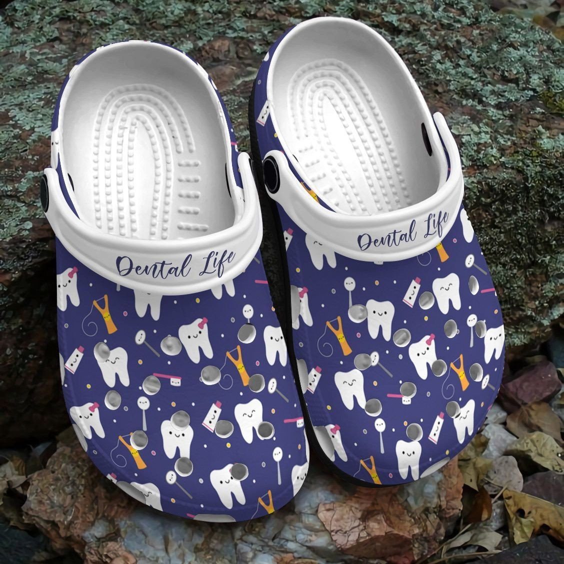 Purple Dental Life Crocs Shoes Customize Gift Daughter - Dentist Crocs Clogs Gift For Birthday - Dental-Life