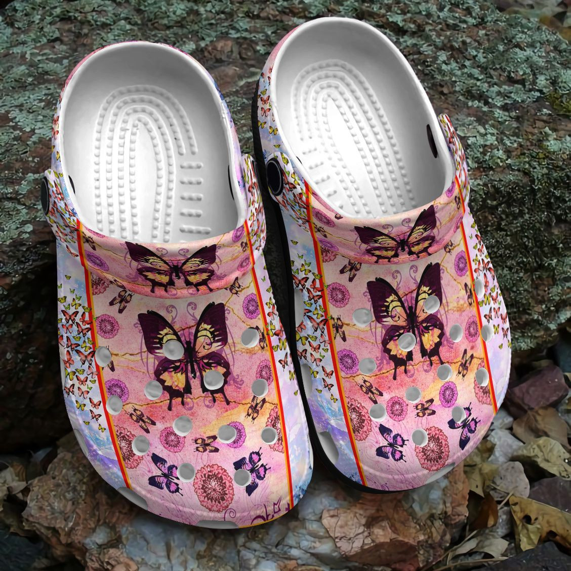 Queen Butterfly Personalized Clog Custom Crocs Comfortablefashion Style Comfortable For Women Men Kid