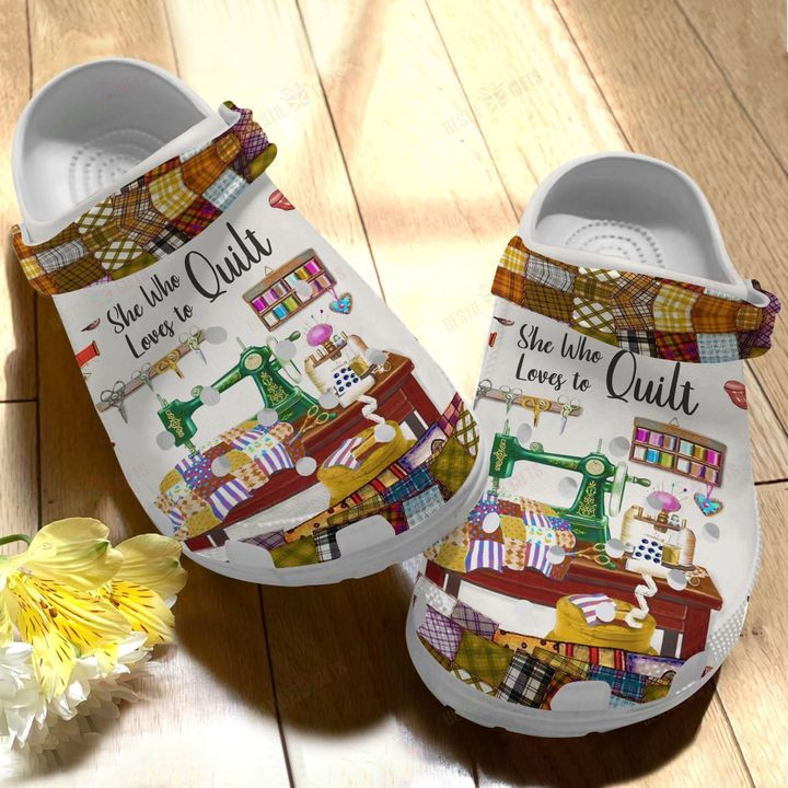 Quilting Is Everything Crocs Classic Clogs Shoes