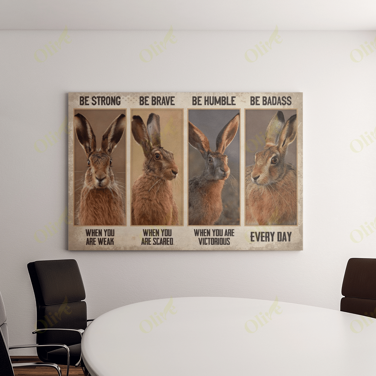 Rabbit - Be Strong When You Are Weak Poster And Canvas Art Wall Decor