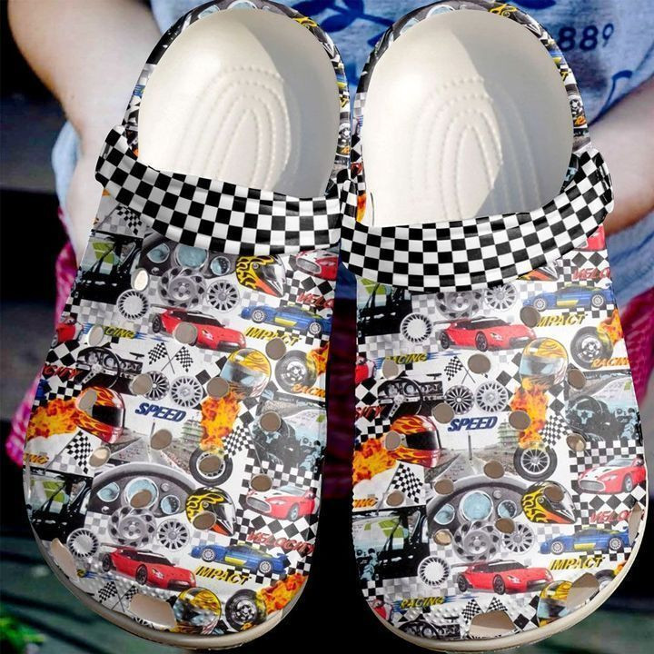 Racing Car Crocs Classic Clogs Shoes