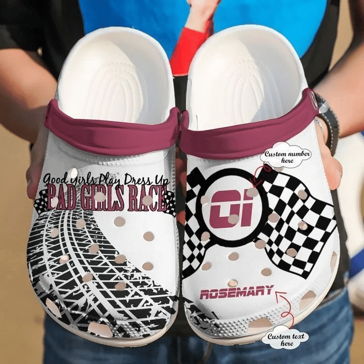 Racing Personalized Bad Girls Race Crocs Classic Clogs Shoes