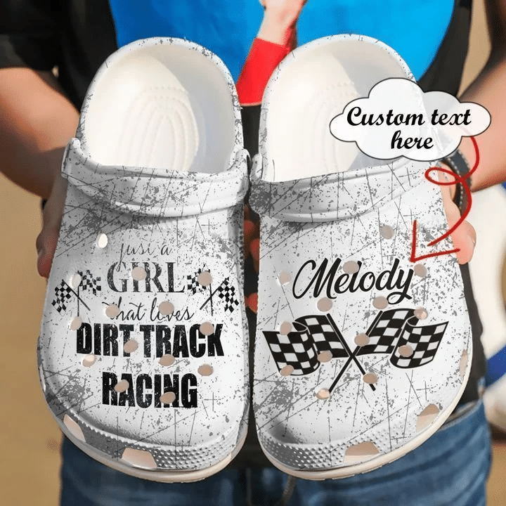 Racing Personalized Dirt Track For Life Crocs Classic Clogs Shoes