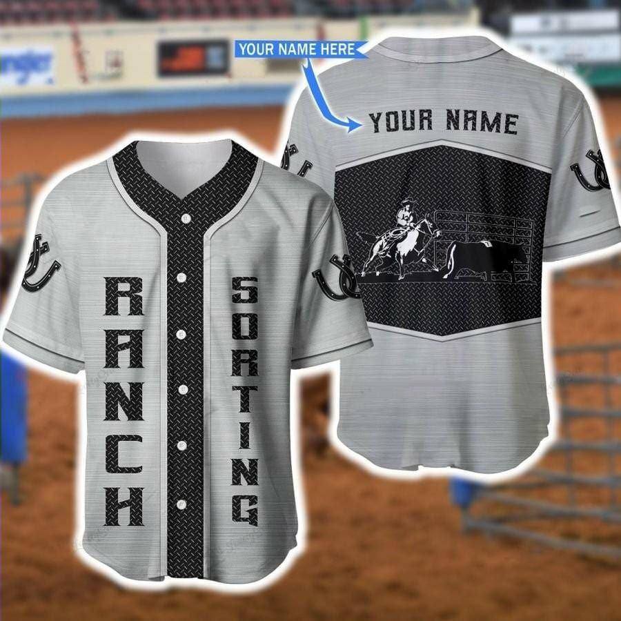 Ranch Sorting Metal Custom Name Baseball Jersey