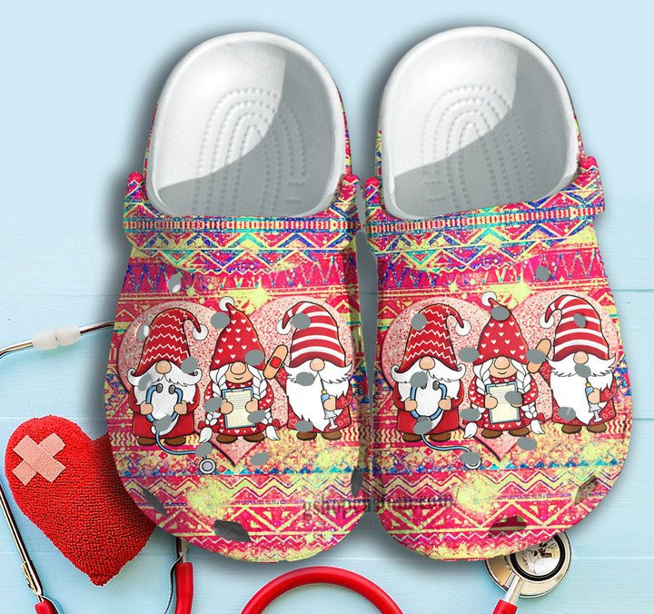 Red Gnome Nurse Life Shoes Clogs Crocs