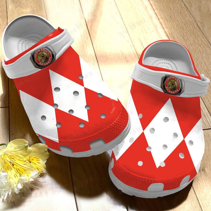 Red Power Ranger Crocs Classic Clogs Shoes