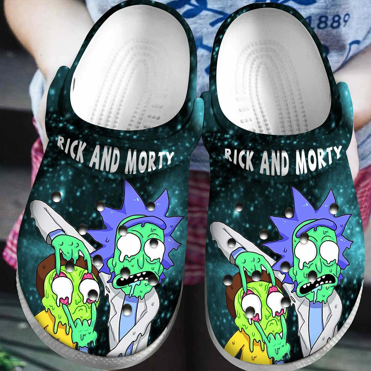 Rick And Morty Horror Crocs Crocband Clogs