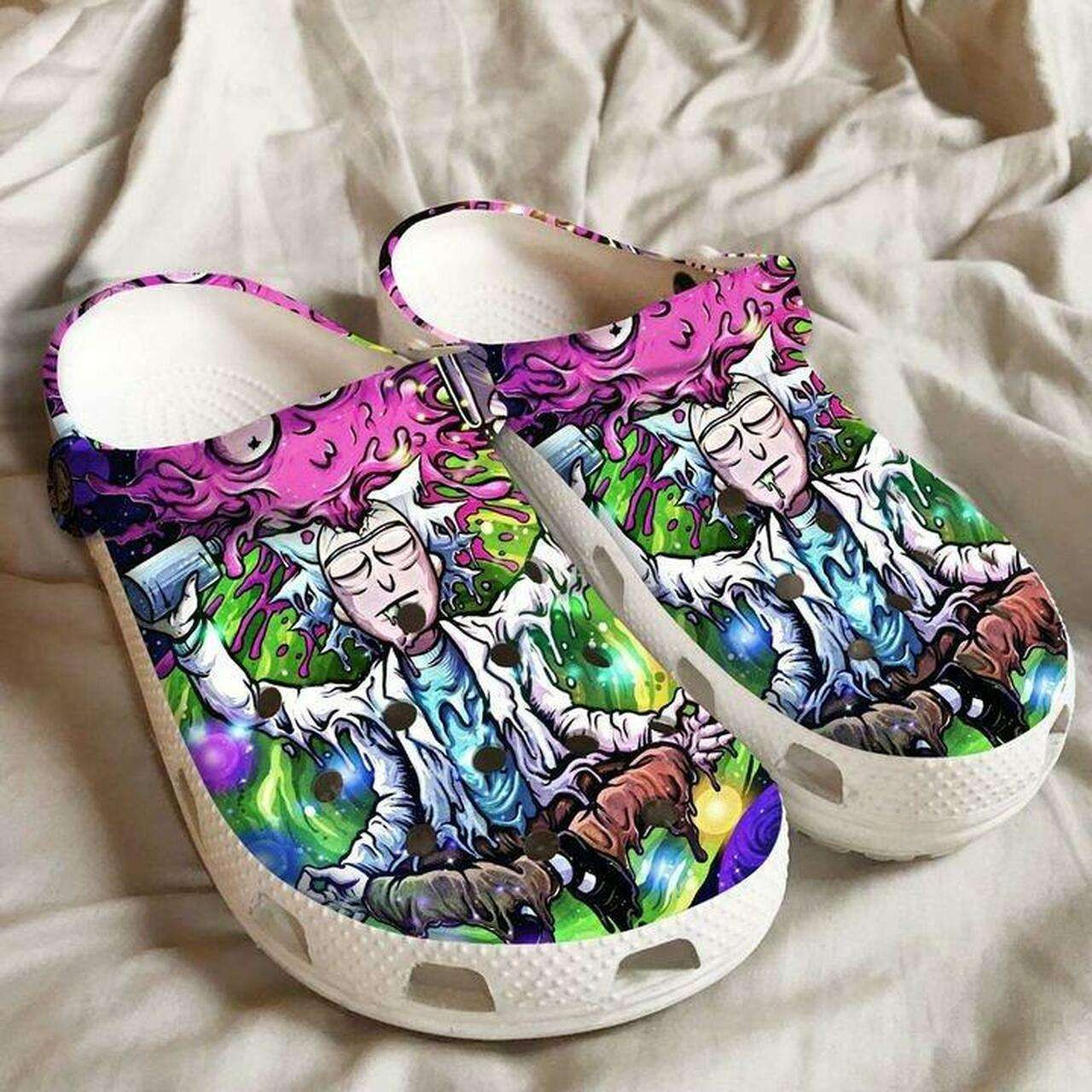 Rick And Morty Melted Wax Color Crocs Crocband Clogs